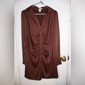 H&M Brown Long Sleeve Dress
